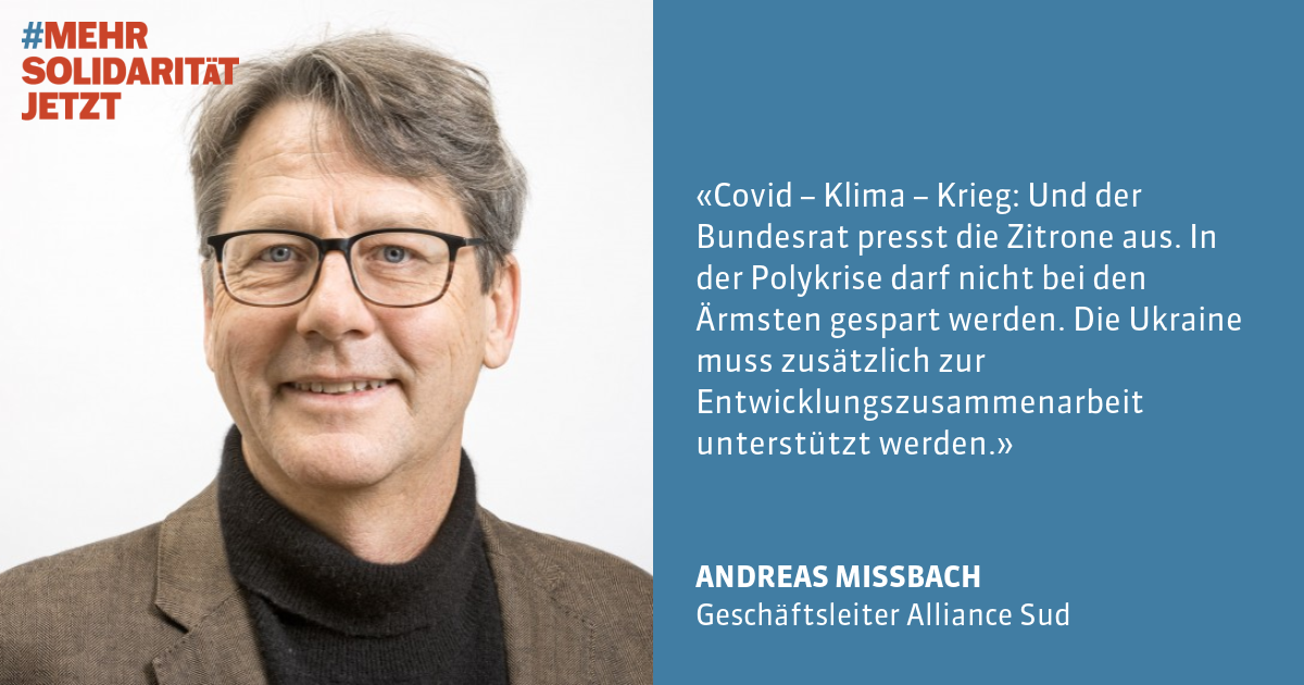 Entwicklungsorganisationen fordern mehr Solidarität Entwicklungsorganisationen fordern mehr Solidarität